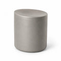 Mesa auxiliar de exterior cil¨ªndrica de hormig¨®n reforzado con fibra de vidrio gris 40 x 40 x 45 cm