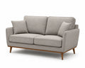 Sof¨¢ de 2 plazas tapizado en poli¨¦ster con patas de madera maciza color nogal y cojines desmontables 150 x 82 x 83 cm